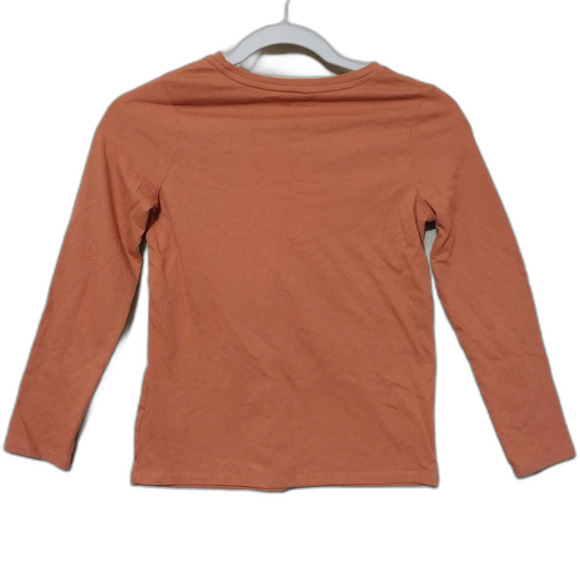 NWT Cat & Jack top Kids 7/8 autumnal orange long sleeve t-shirt Unicorn Rainbow - Picture 2 of 7